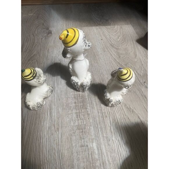Vintage 1950s Porcelain Poodles set of 3 cute granny decor - Picture 3 of 6